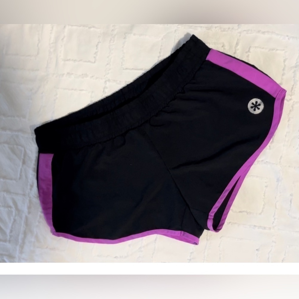 🖤TREND!Bright purple & black LINED running shorts size small/medium-see video🎥